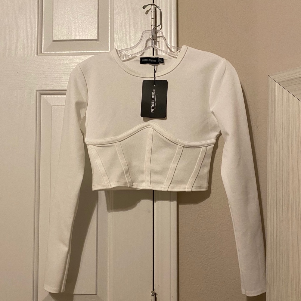 NWT White Cropped Top from PLT